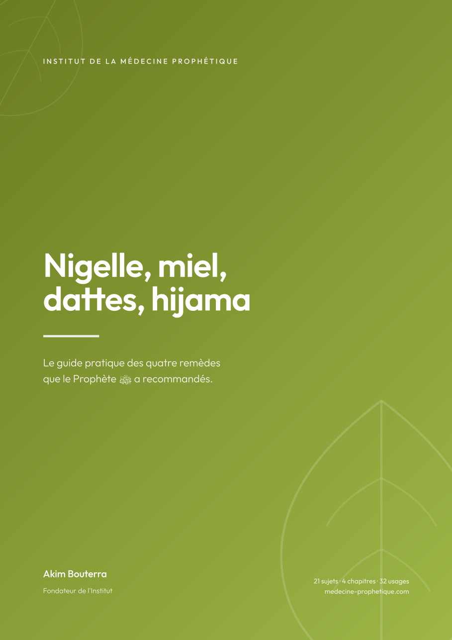 Couverture du livret « Nigelle, miel, dattes, hijama »